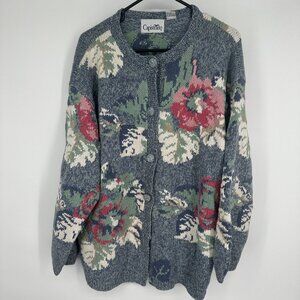 Capistrano Women's Floral Print Cardigan‎ Vintage size 26